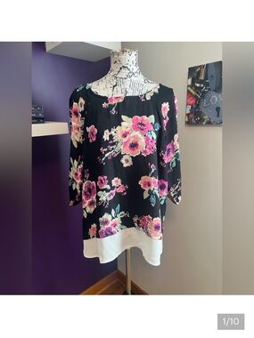 Sara Michelle Floral Print Blouse Tunic